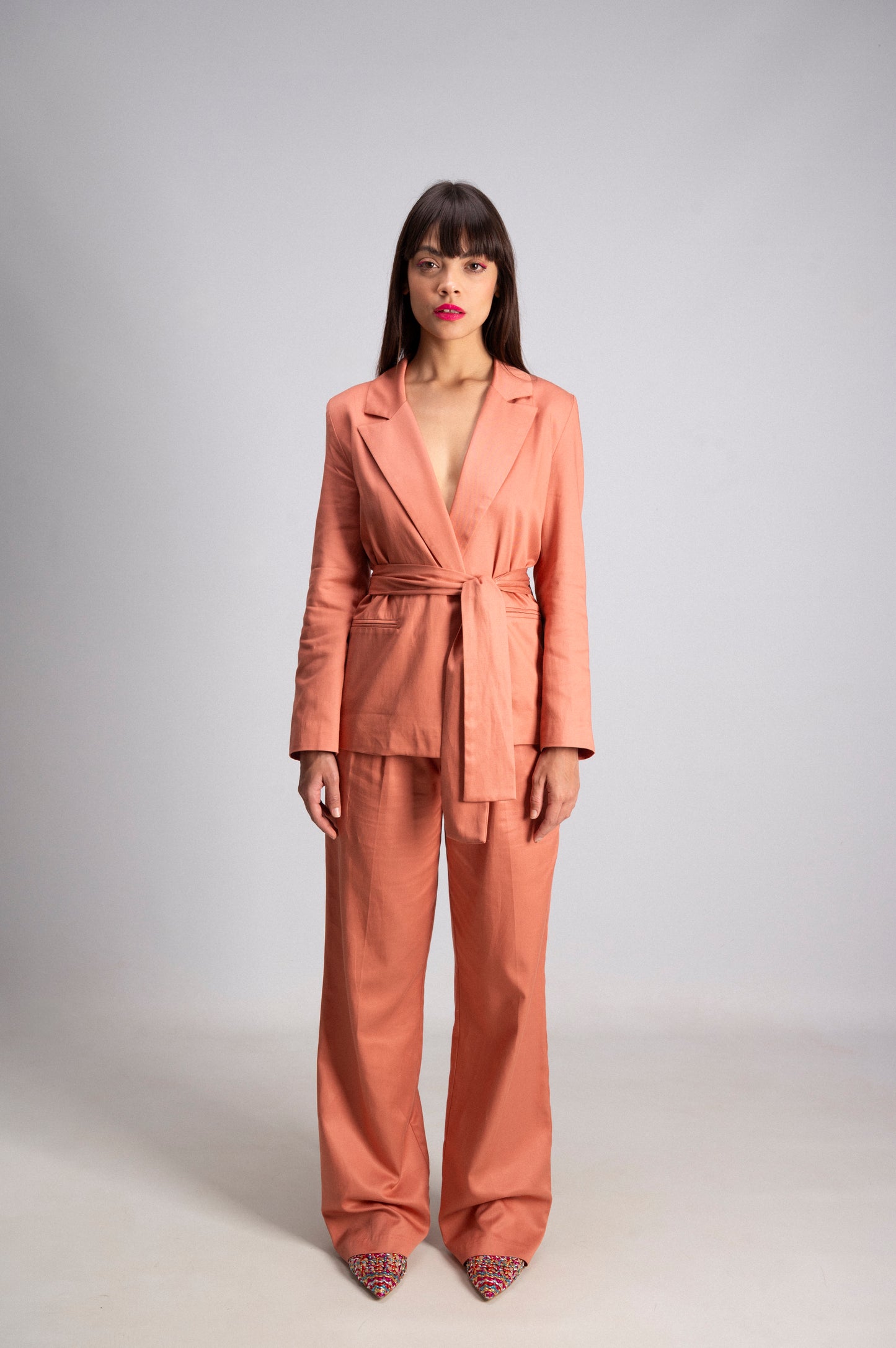 Pantaloni Tailleur Kimono Pesca