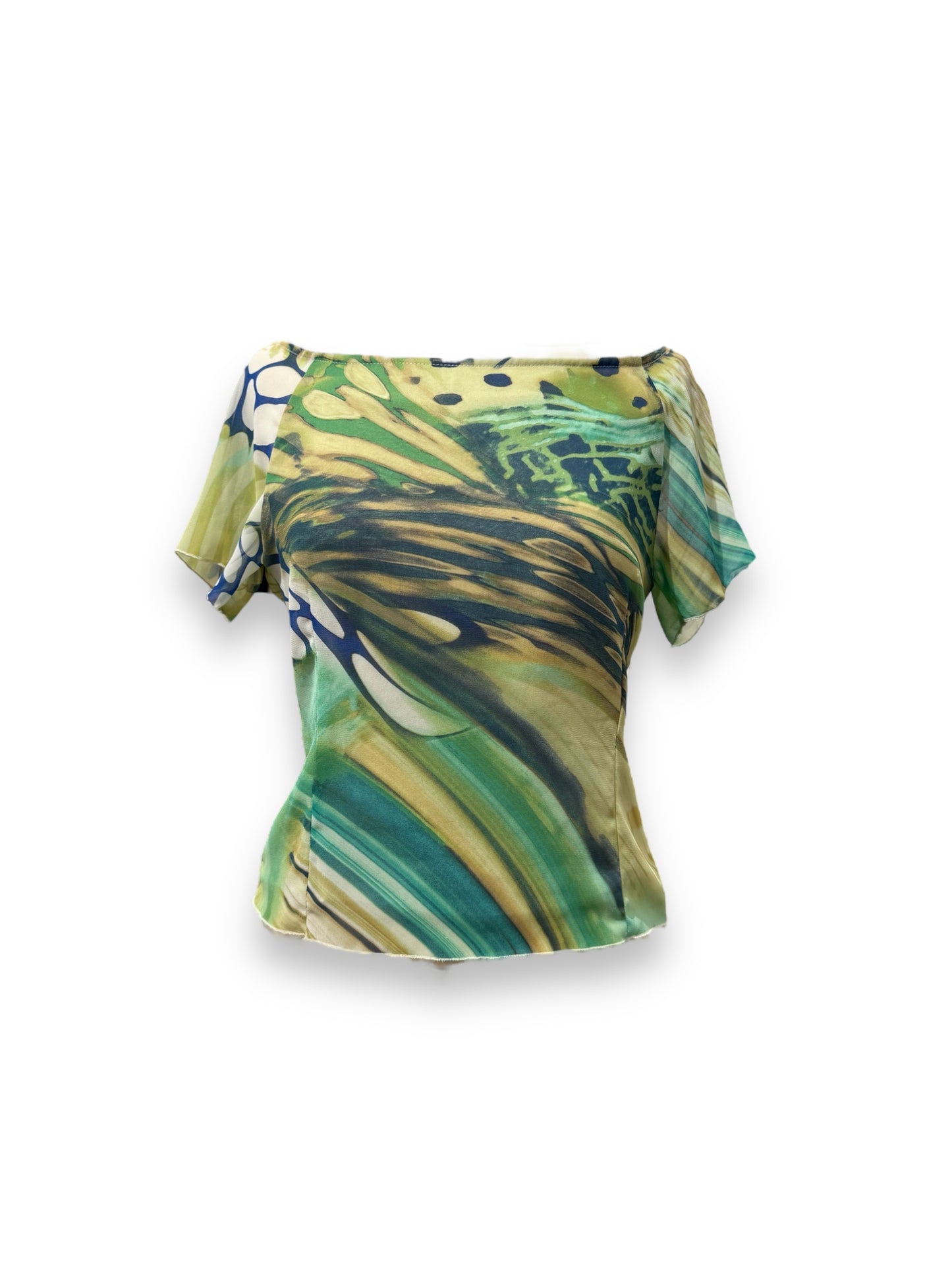 Blusa Fantasia Verde In Viscosa