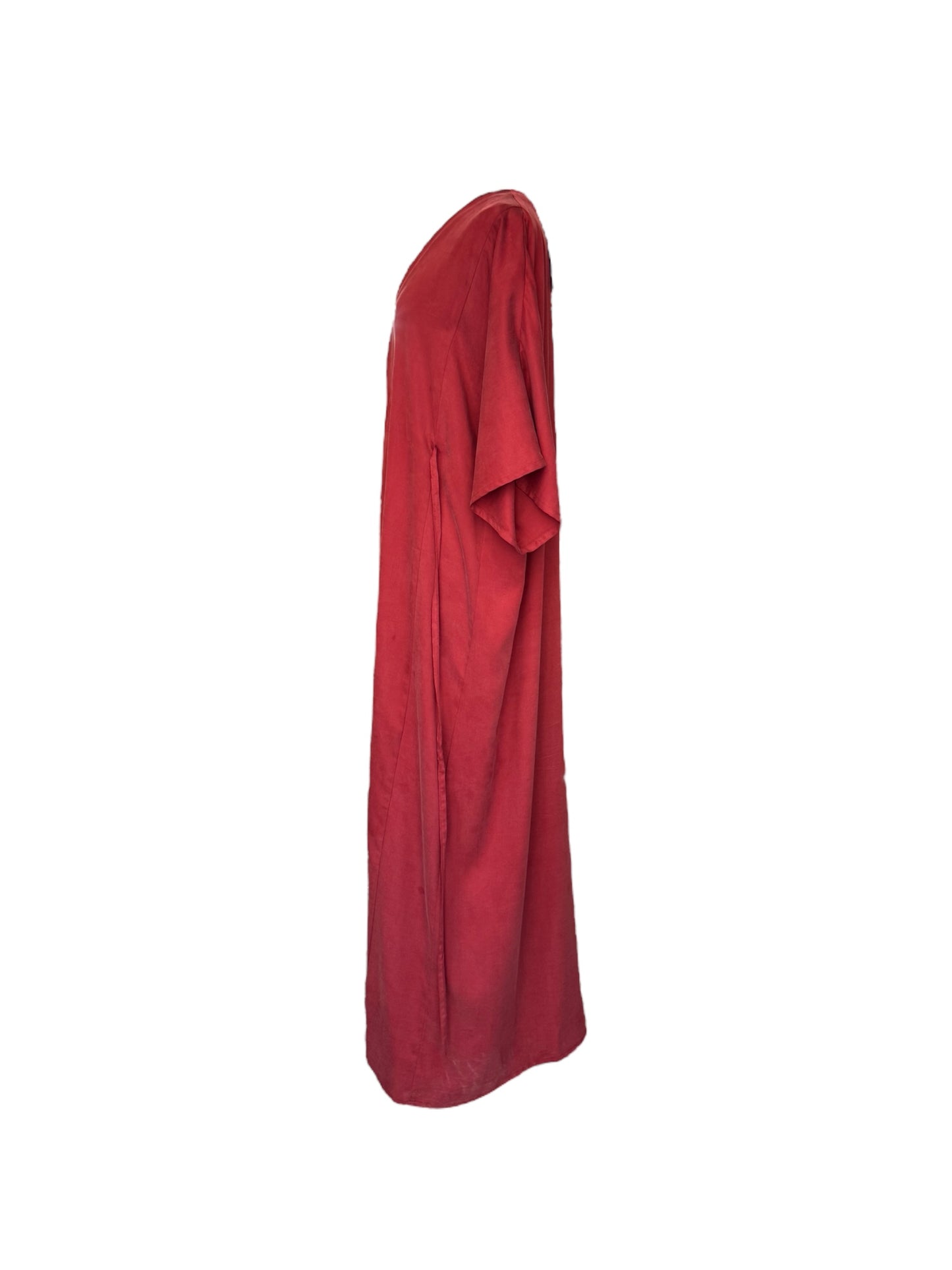 Abito Lungo Rosso Con Nodo