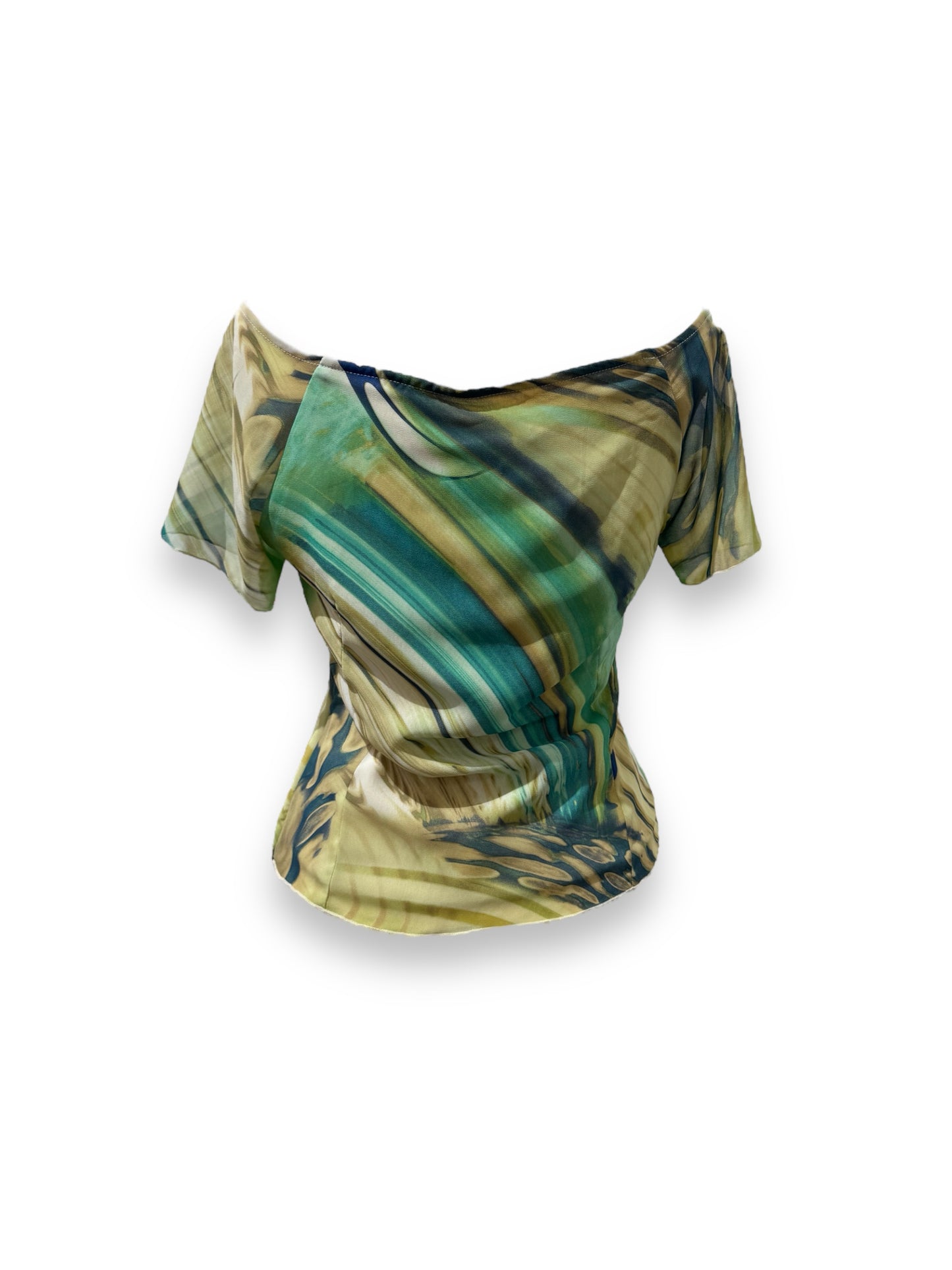 Blusa Fantasia Verde In Viscosa