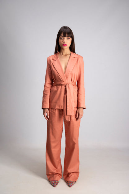 Pantaloni Tailleur Kimono Pesca